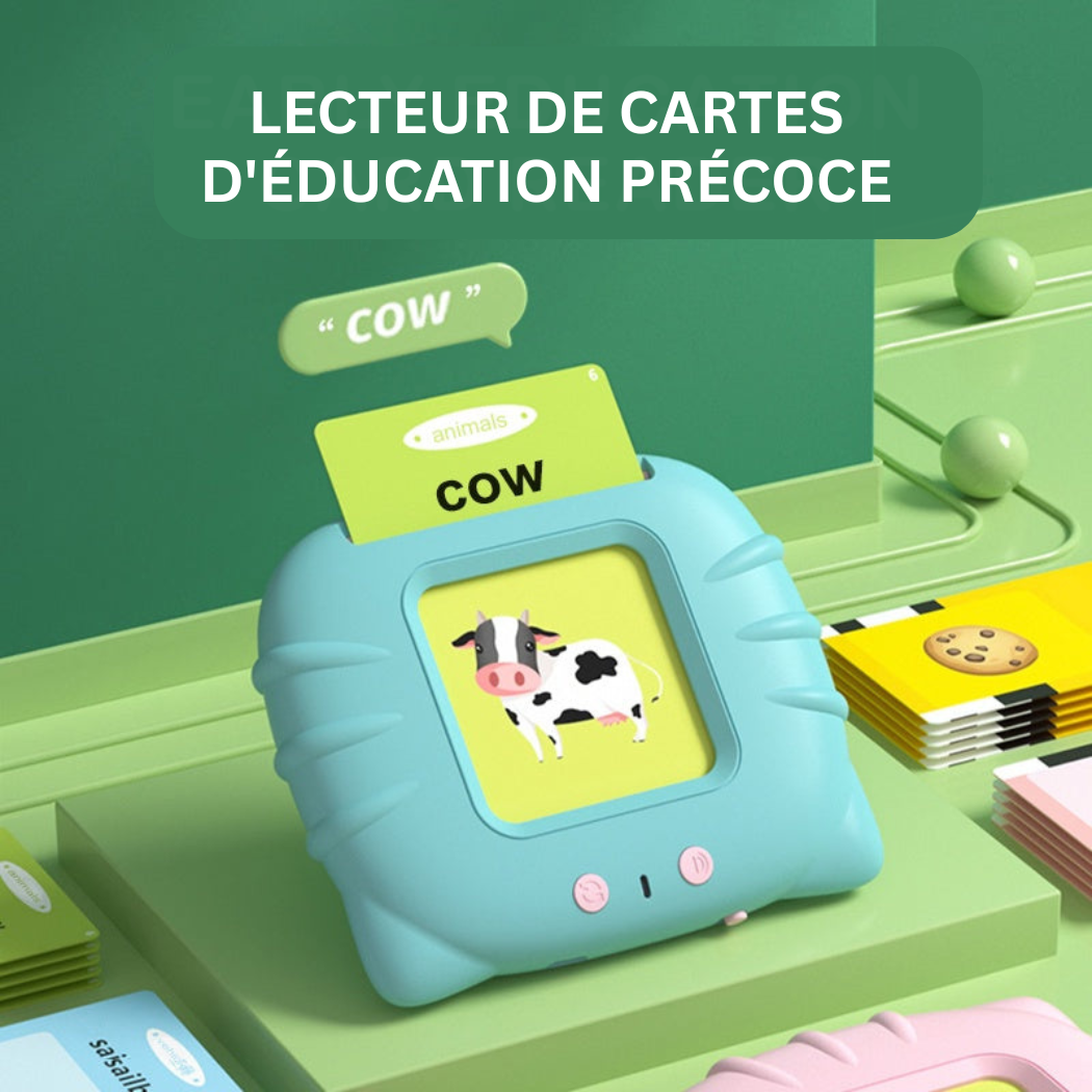 Appareil Éducatif Parlant Montessori avec Cartes Flash – Jouet d’Apprentissage Interactif pour Enfants
