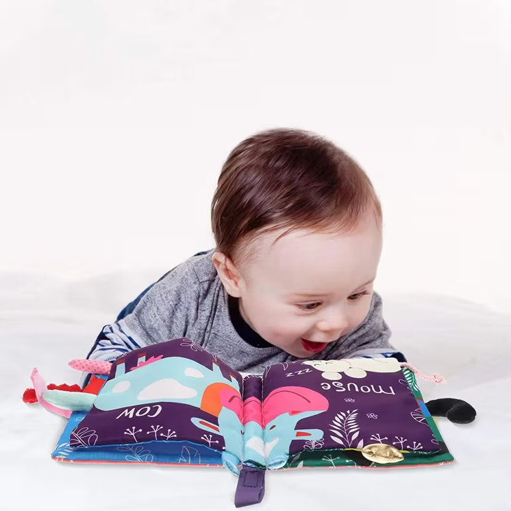 Livre Souple Montessori pour Bébé – Livre d’Éveil en Tissu Éducatif et Sensoriel | Jouet Éducatif Durable