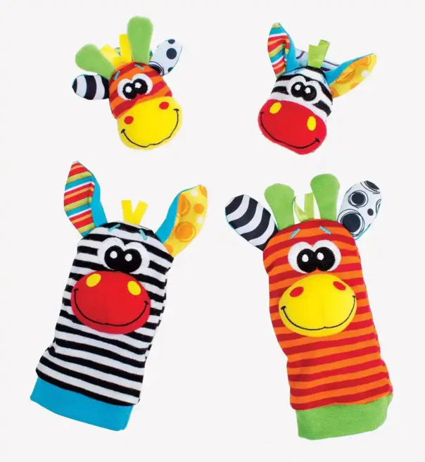 Hochets Bébé Animaux – Jouets d’Éveil Sensoriels avec Chaussettes Hochet Montessori pour Nouveau-Nés et Tout-Petits