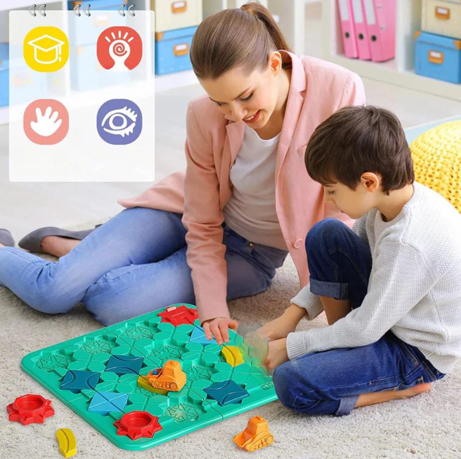 Puzzle de Rue Montessori en Bois – Jeu Éducatif d’Apprentissage et de Logique pour Enfants