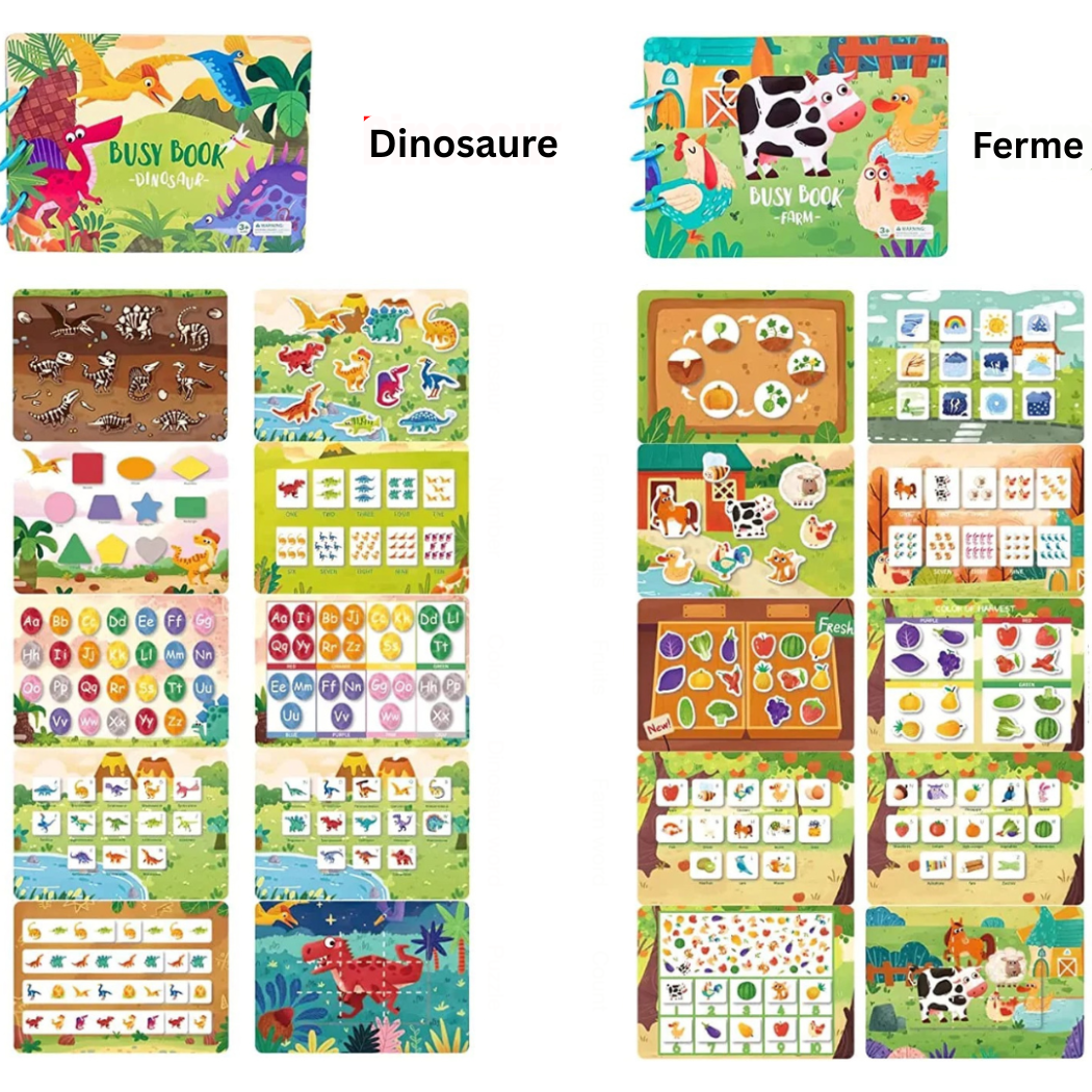 Livre d’Histoires Éducatif Montessori – Livre Durable Réutilisable pour Enfants | Éveil, Lecture et Imagination