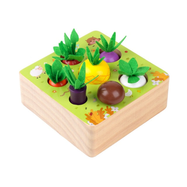 Ensemble de légumes en bois Montessori – Cuisine pour tout-petits et jouet éducatif