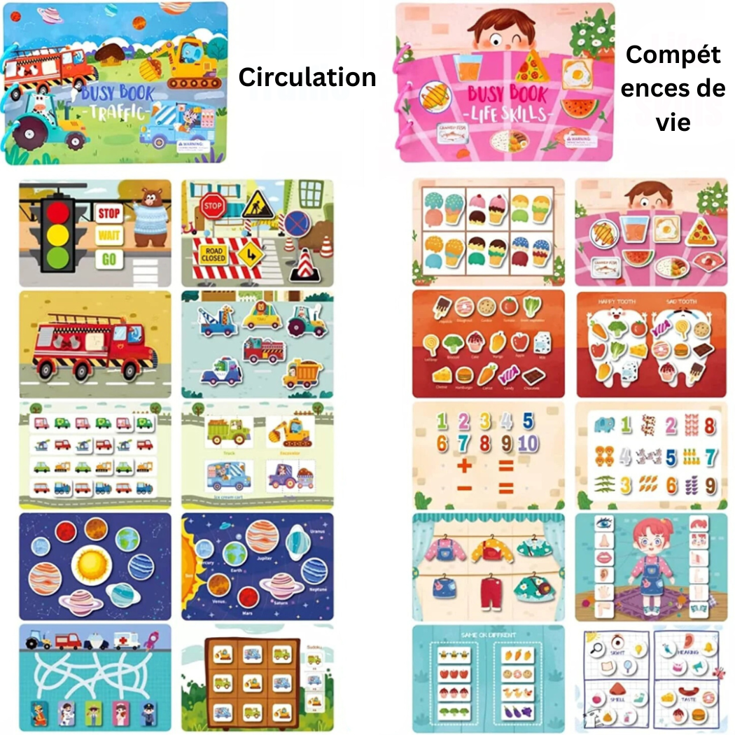 Livre d’Histoires Éducatif Montessori – Livre Durable Réutilisable pour Enfants | Éveil, Lecture et Imagination