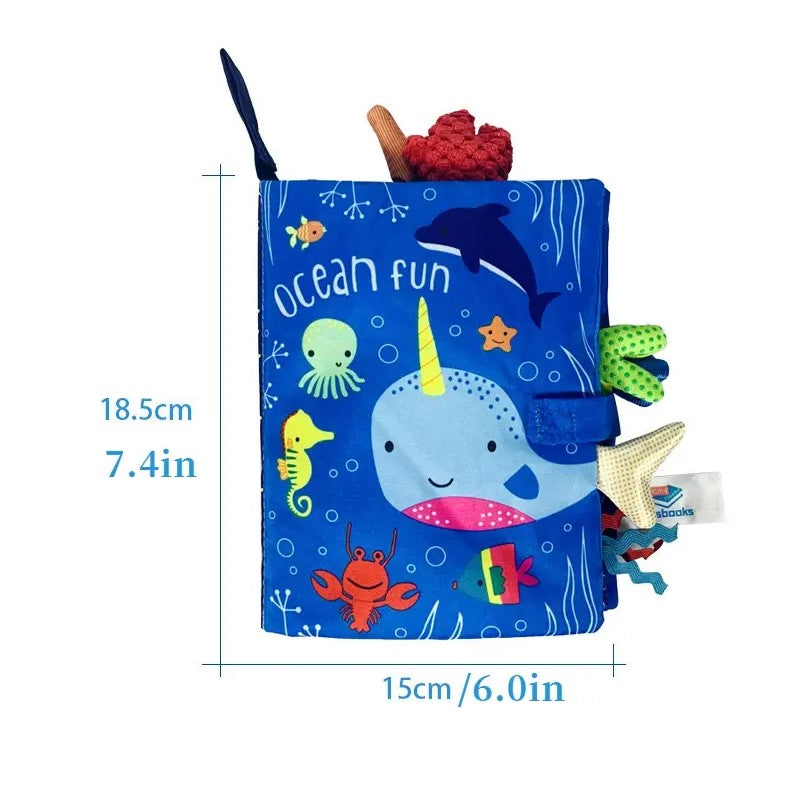 Livre Souple Montessori pour Bébé – Livre d’Éveil en Tissu Éducatif et Sensoriel | Jouet Éducatif Durable