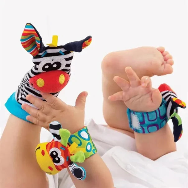 Hochets Bébé Animaux – Jouets d’Éveil Sensoriels avec Chaussettes Hochet Montessori pour Nouveau-Nés et Tout-Petits