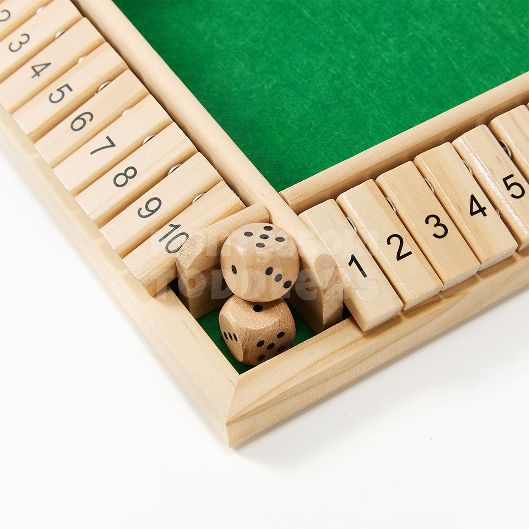 Jeu de dés en bois Shut the Box – Jeu Montessori de mathématiques et de stratégie pour les enfants et les familles