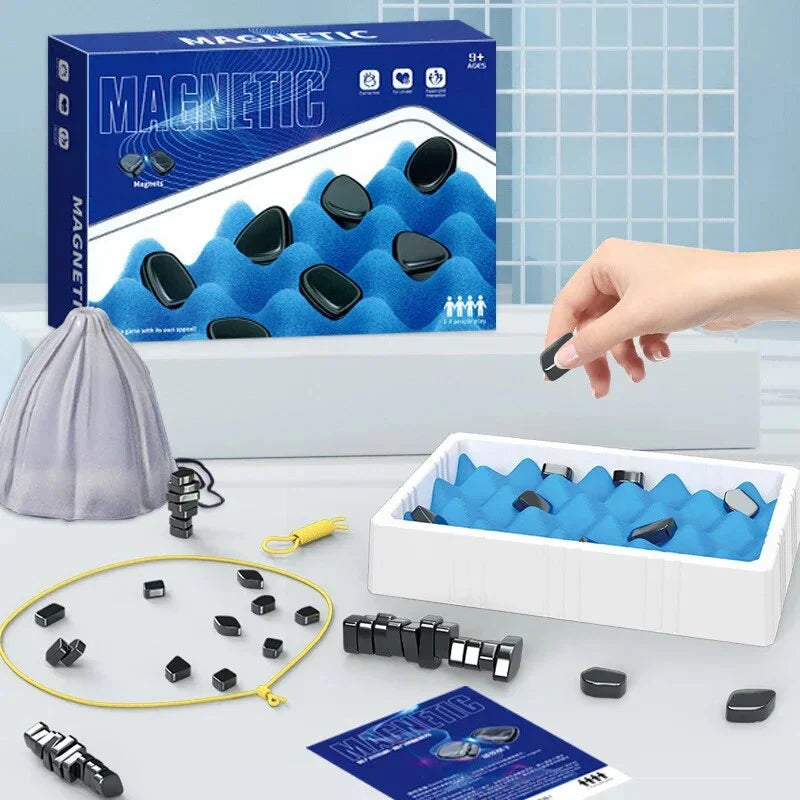 Jeu d’Échecs Magnétique en Bois – Échiquier Pliable et Portable avec Pièces Aimantées pour Enfants et Adultes