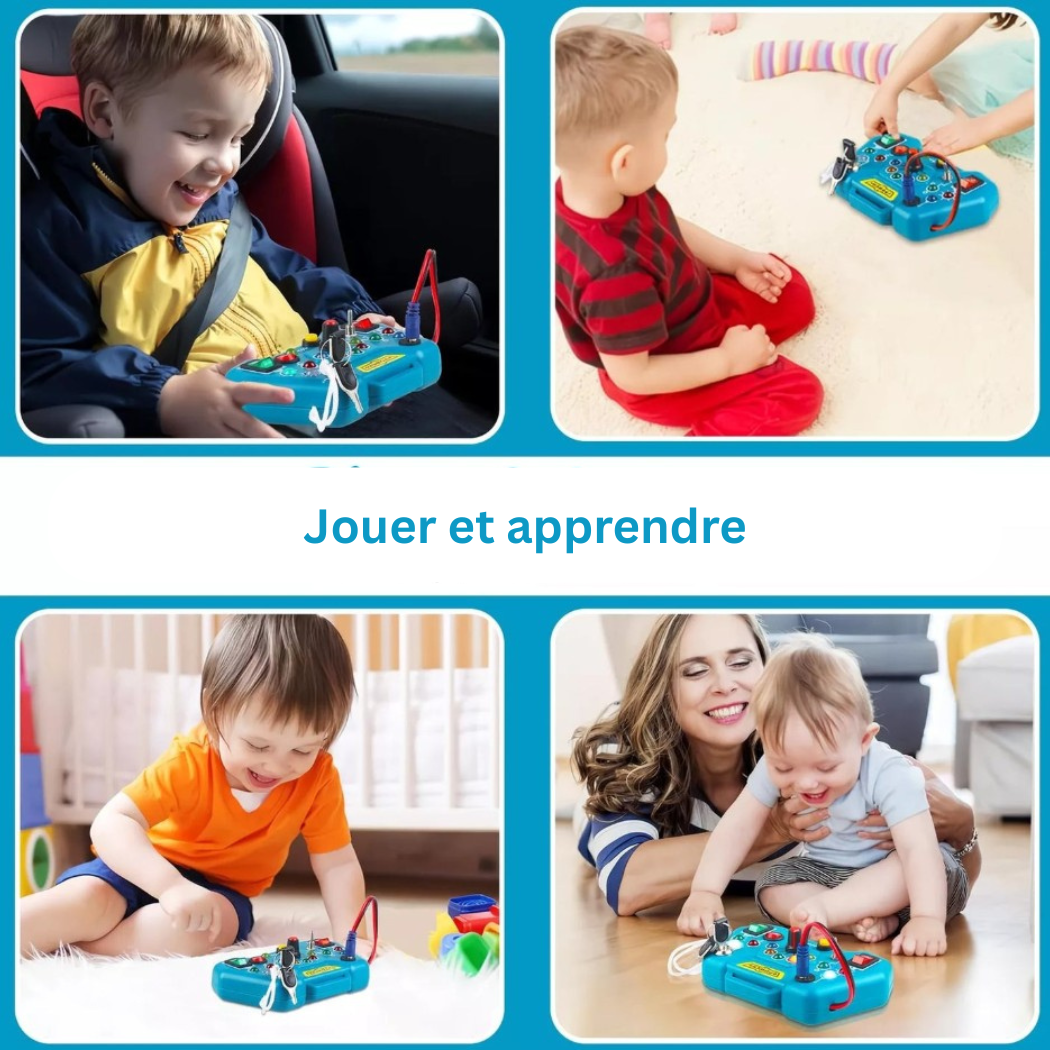 Busy Board Montessori – Planche d’Activités Éducative pour Tout-Petits | Jouet d’Éveil et Motricité Fine