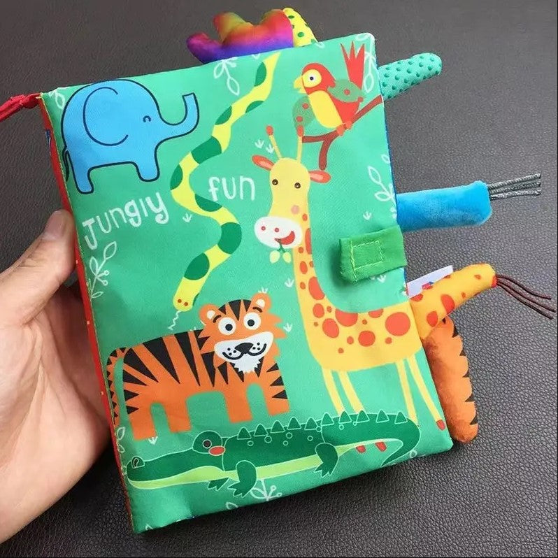 Livre Souple Montessori pour Bébé – Livre d’Éveil en Tissu Éducatif et Sensoriel | Jouet Éducatif Durable