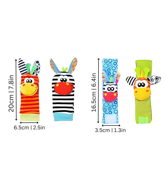 Hochets Bébé Animaux – Jouets d’Éveil Sensoriels avec Chaussettes Hochet Montessori pour Nouveau-Nés et Tout-Petits