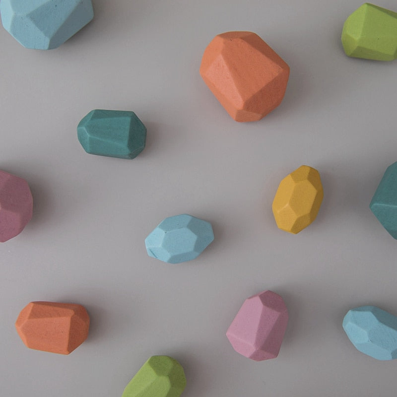 Pierres en bois Montessori (18 pièces)
