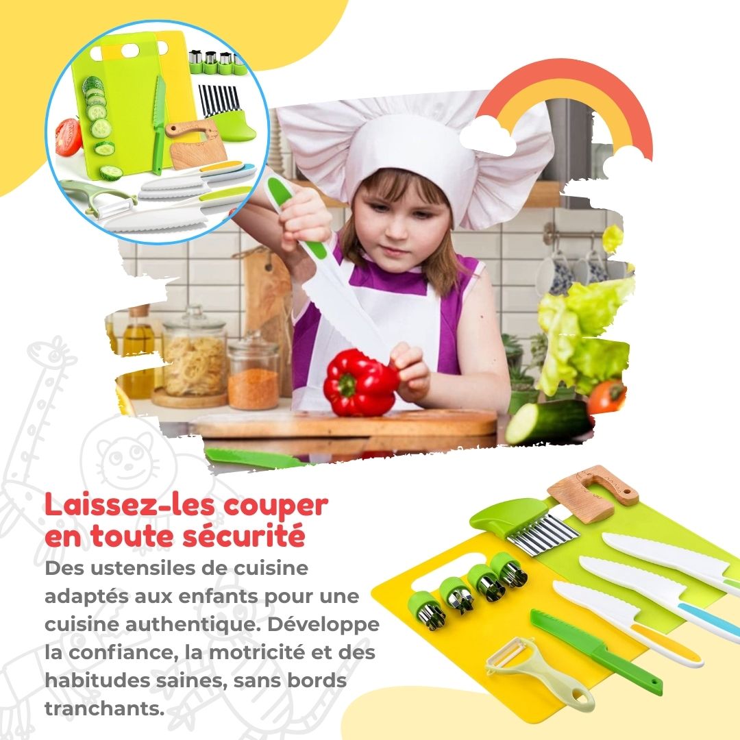 Outils de cuisine Montessori (13 pièces)