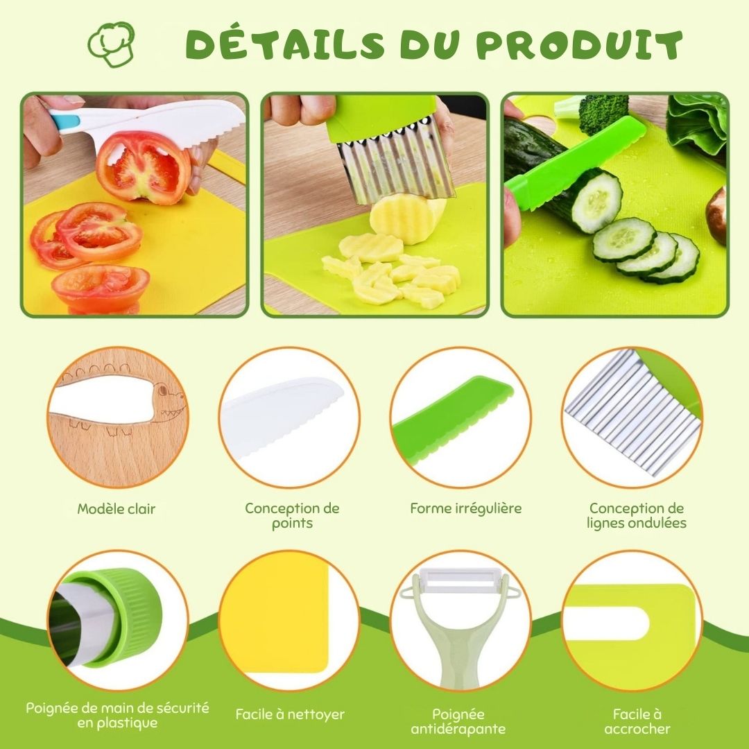 Outils de cuisine Montessori (13 pièces)