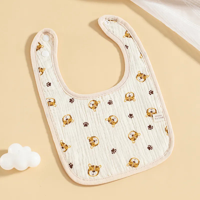 Lot de Bavoirs Bébé en Mousseline avec Fermeture à Pressions