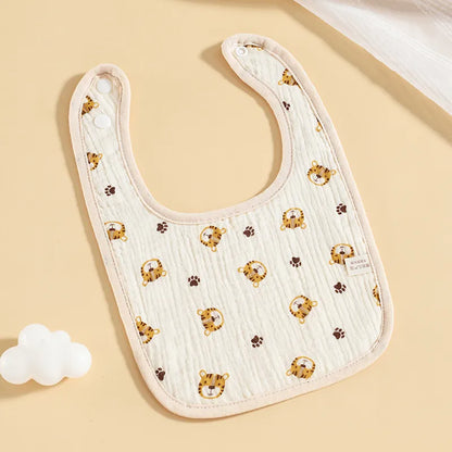 Lot de Bavoirs Bébé en Mousseline avec Fermeture à Pressions