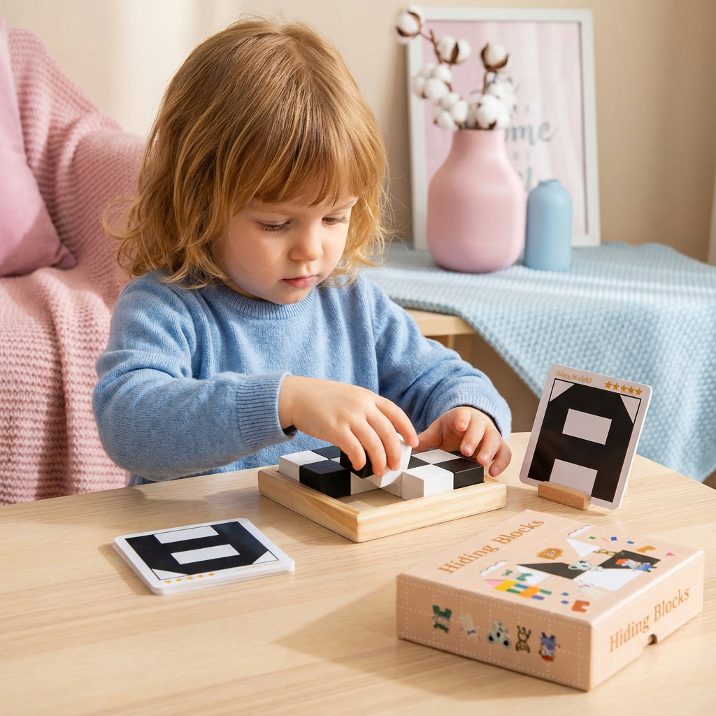 Casse-Tête Logique Bicolore Format Poche pour Enfants et Adultes