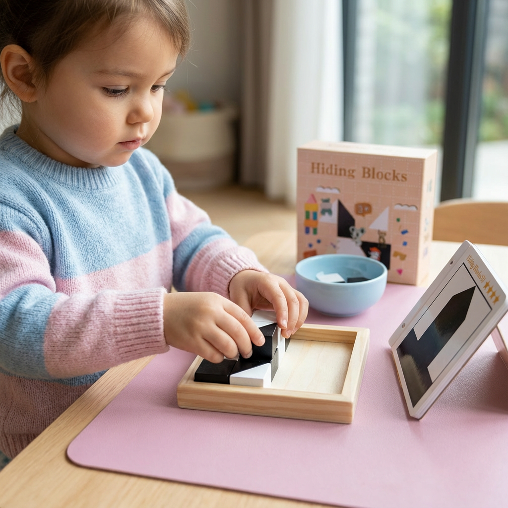 Casse-Tête Logique Bicolore Format Poche pour Enfants et Adultes