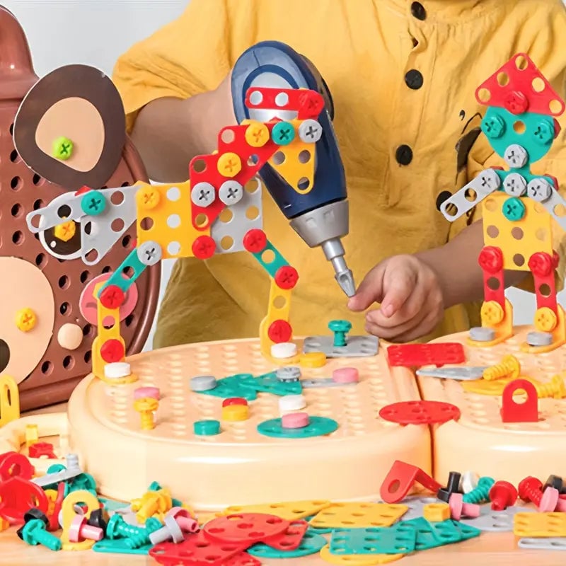 Jeu de Perceuse Interactif pour Enfants – Apprentissage STEM et Motricité Fine