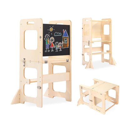 Tour d’apprentissage convertible avec tableau noir et table