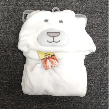 Cape de Bain à Capuche Ours Polaire pour Bébé – Ultra-Moelleuse & Chaude | Dès la Naissance