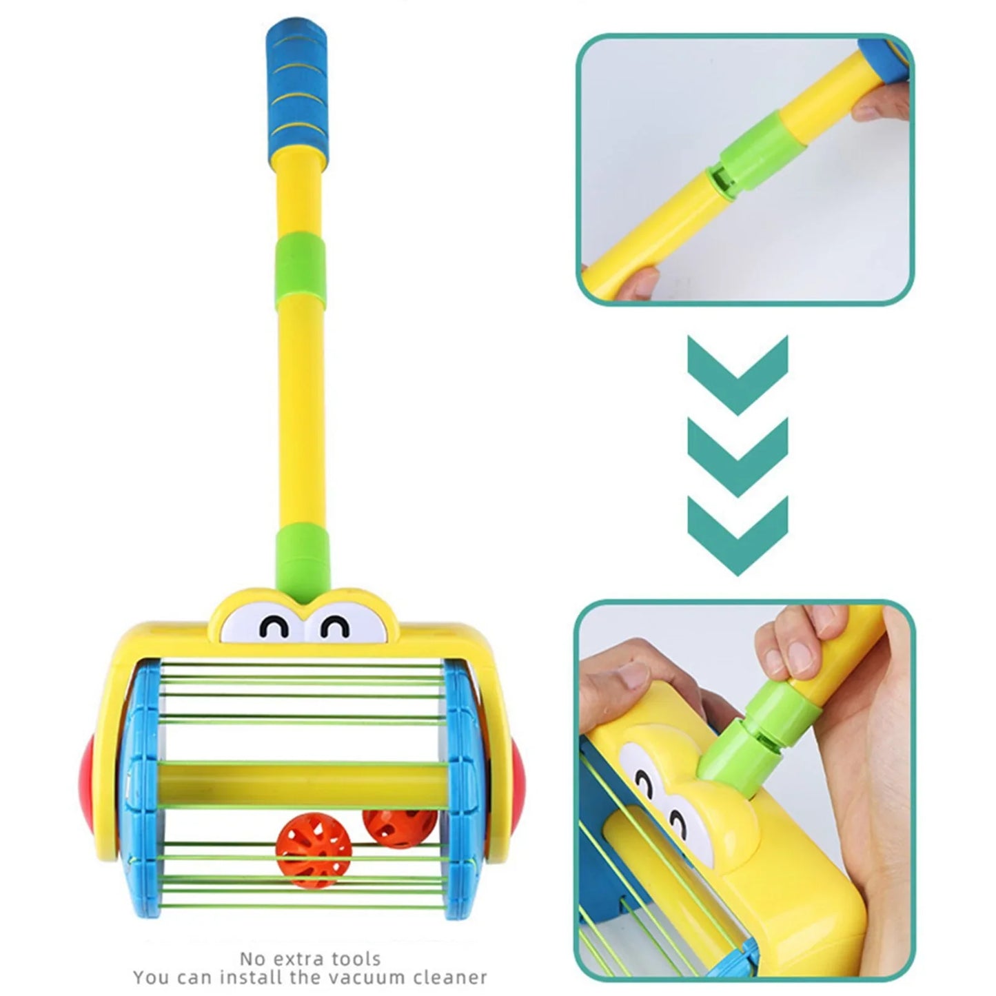 Aspirateur Jouet pour Enfants – Sons Réalistes, Lance-Balles & Apprentissage par le Jeu