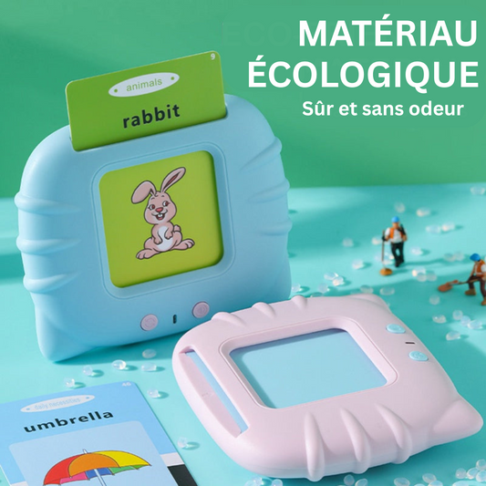 Appareil Éducatif Parlant Montessori avec Cartes Flash – Jouet d’Apprentissage Interactif pour Enfants