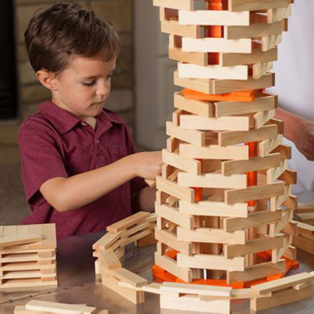 Planchettes rectangulaires de construction en bois