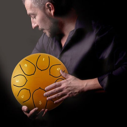 Tambour à languette en acier à 11 tons – Instrument de percussion de méditation et de yoga de style handpan
