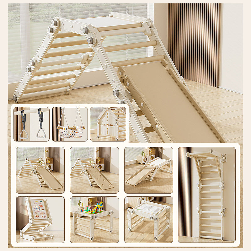 Structure d’escalade modulable et pliable avec table et tableau