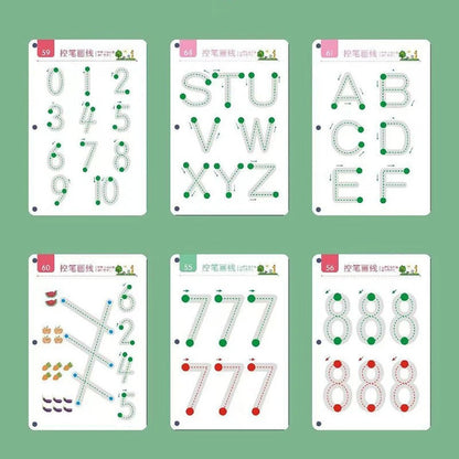 Ensemble de Livres de Traçage Magiques pour Enfants – Cahiers Réutilisables d’Écriture, Lettres et Chiffres Montessori
