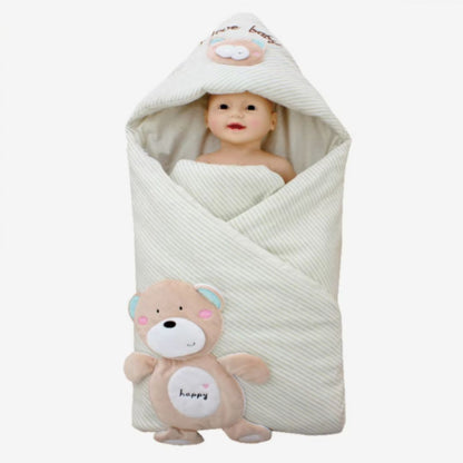 Couverture d’Emmaillotage à Capuche pour Bébé – Nid d’Ange Doux pour Nouveau-Né