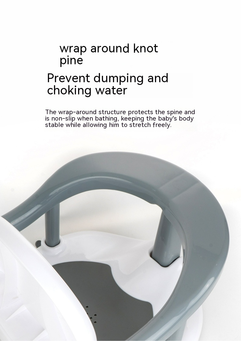 Siège de Bain avec Dossier pour Bébé – Ergonomique, Antidérapant & Sécurisé | Dès 6 mois