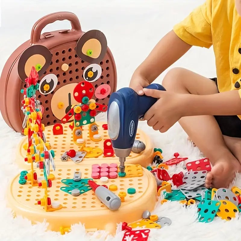 Jeu de Perceuse Interactif pour Enfants – Apprentissage STEM et Motricité Fine