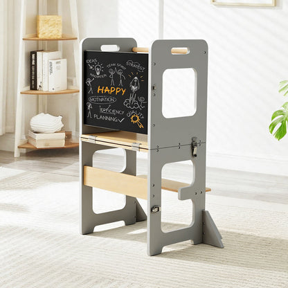 Tour d’apprentissage convertible avec tableau noir et table
