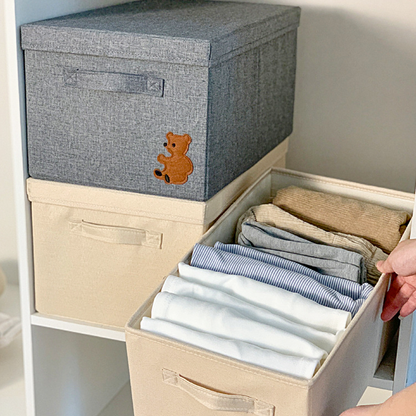 Lot de 6 boîtes de rangement pliables avec couvercle empilable
