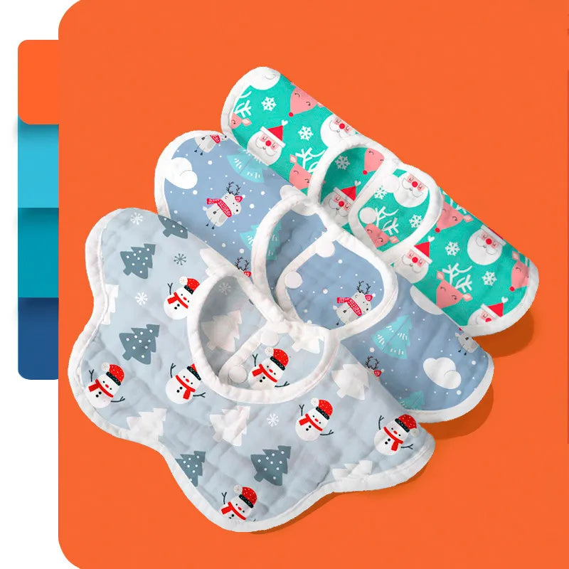 Lot de Bavoirs Bébé en Mousseline Douce et Absorbante