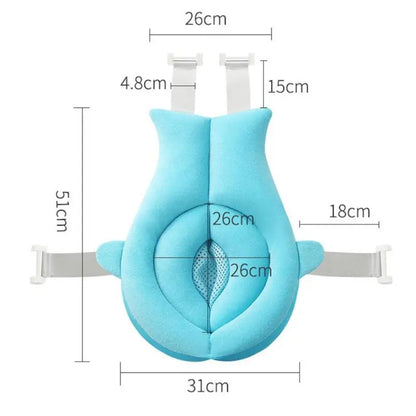 Siège de Bain Ergonomique pour Bébé – Rembourré, Sécurisé avec Sangles Réglables | 2 Coloris
