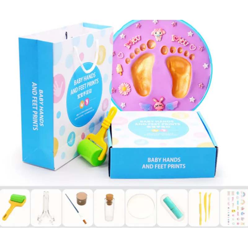 Kit Empreinte Main et Pied Bébé en Argile Souvenir DIY