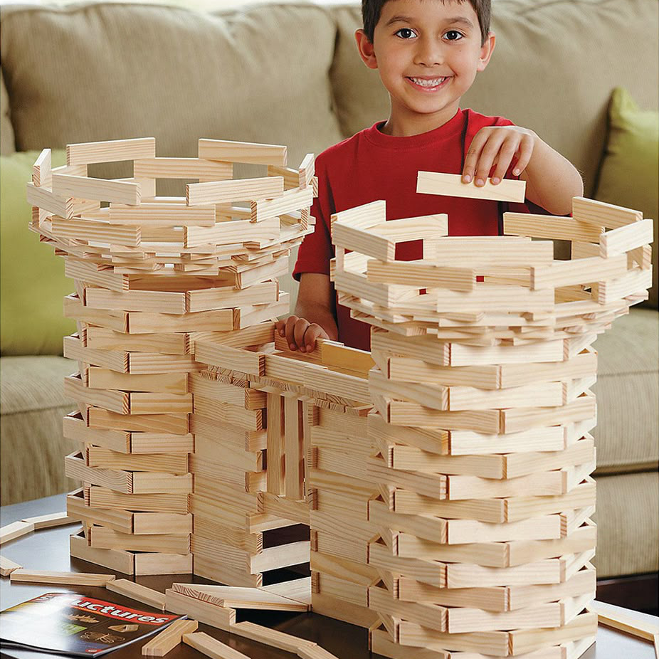 Planchettes rectangulaires de construction en bois