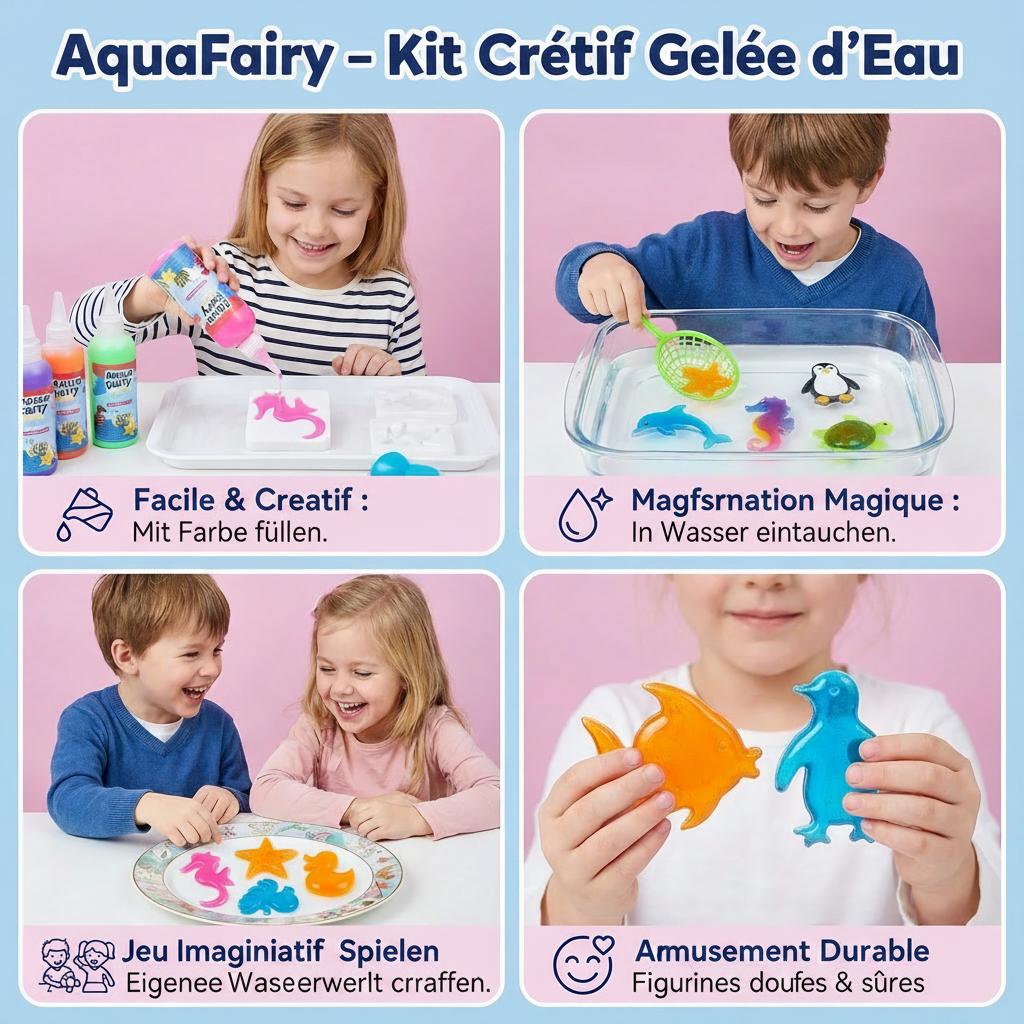 Kit Créatif Gelée d'Eau AquaFairy – Activité DIY Sensorielle pour Enfants | Sûr & Non Toxique