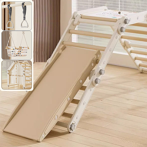 Structure d’escalade modulable et pliable avec table et tableau