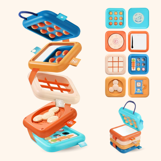 Cube d'activités Montessori 7 en 1 pour les tout-petits – Jouet d'éveil sensoriel et de motricité fine