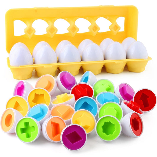 Œufs géométriques Montessori – Jouet éducatif d'association de formes pour les tout-petits et l'apprentissage préscolaire