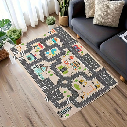Tapis de jeu parking antidérapant pour enfants