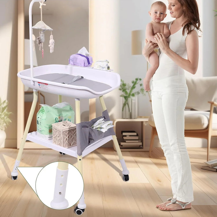 Table à langer et baignoire pour bébé 2 en 1