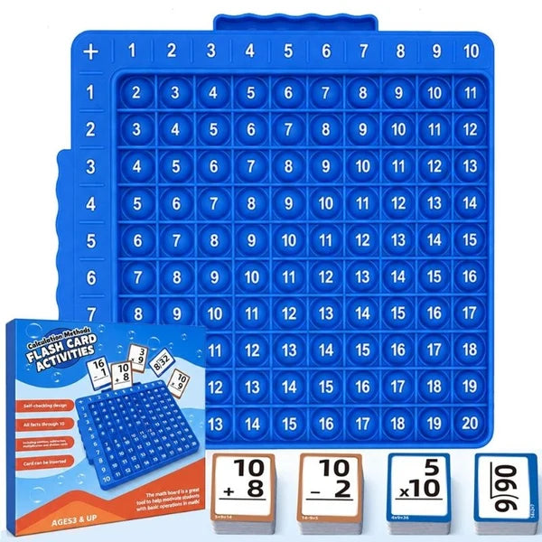 Kit de cartes de mathématiques avec tableau Pop-It – 204 pièces