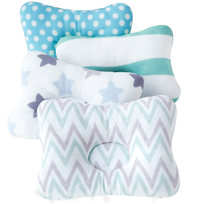 Oreiller Plat Bébé avec Appui-Tête Ergonomique Anti Tête Plate