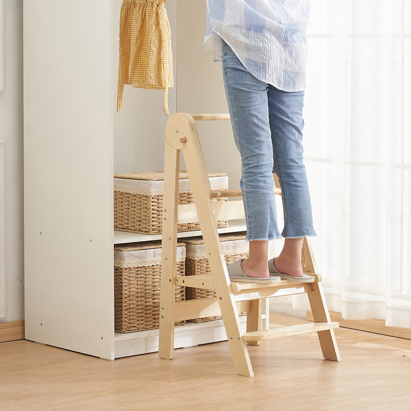 Tour d'apprentissage pliable pour enfants avec tabouret escamotable