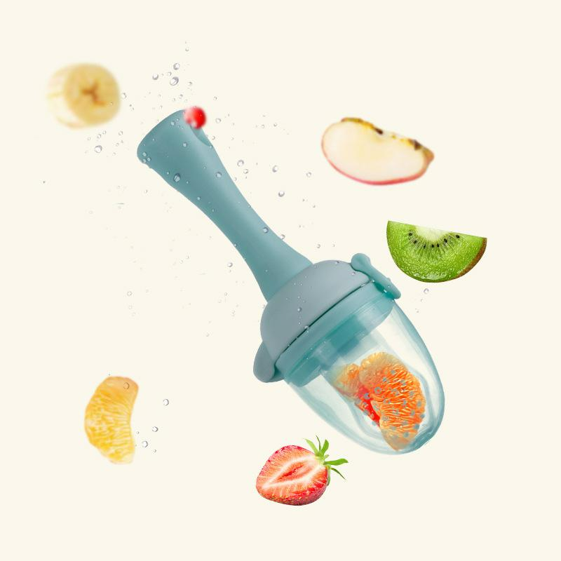 Tétine Grignoteuse Bébé en Silicone – Filet Fruitage & Anneau de Dentition