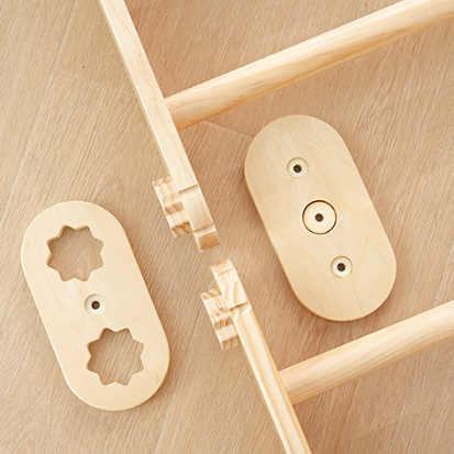 Structure d'escalade en bois pour bébé
